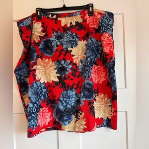 Talbots Floral Print Sleeveless Skirt